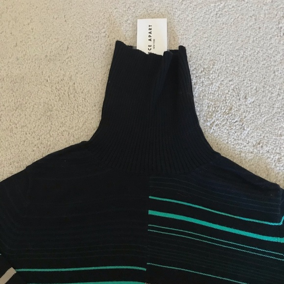 Apiece apart piedras turtleneck stripes cotton knit sweater xs - Picture 3 of 6
